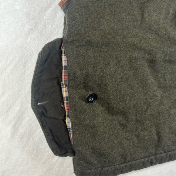 Polo Ralph Lauren Size Small Button Front Leather Detail Hunting Brown Vest EUC - Picture 11 of 14